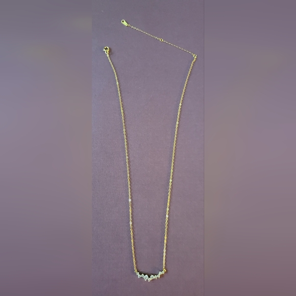 Gold plated silver & CZ necklace - Picture 2 of 5